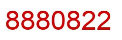 Number 8880822 red image