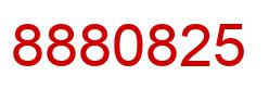 Number 8880825 red image