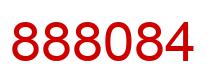 Number 888084 red image