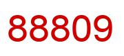 Number 88809 red image