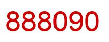 Number 888090 red image