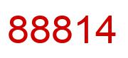 Number 88814 red image