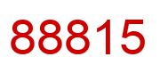 Number 88815 red image