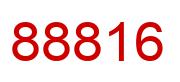 Number 88816 red image
