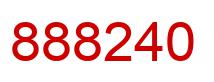 Number 888240 red image