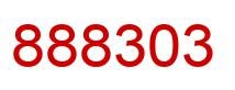 Number 888303 red image