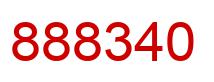 Number 888340 red image
