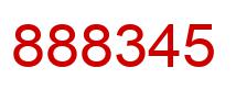 Number 888345 red image