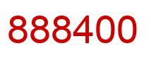 Number 888400 red image