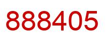 Number 888405 red image