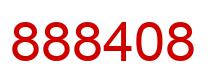 Number 888408 red image
