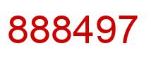 Number 888497 red image