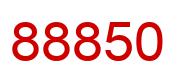 Number 88850 red image