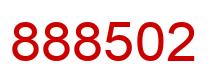 Number 888502 red image