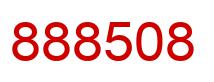 Number 888508 red image