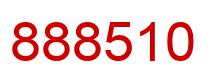 Number 888510 red image
