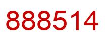 Número 888514 imagen rojo