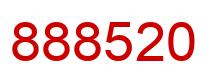 Number 888520 red image