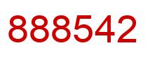 Number 888542 red image