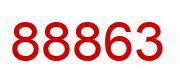 Number 88863 red image