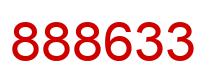 Number 888633 red image