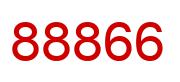 Number 88866 red image