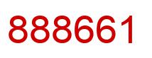 Number 888661 red image