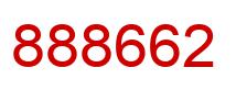 Number 888662 red image