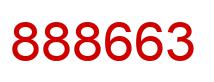 Number 888663 red image