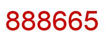 Number 888665 red image