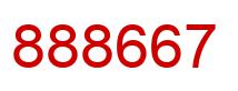 Number 888667 red image