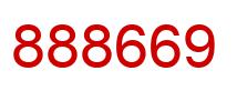 Number 888669 red image