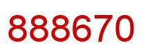 Number 888670 red image