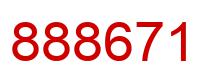 Number 888671 red image