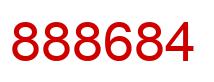 Number 888684 red image
