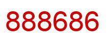 Number 888686 red image