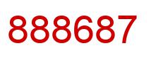 Number 888687 red image