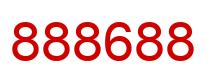 Number 888688 red image