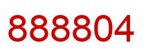 Number 888804 red image