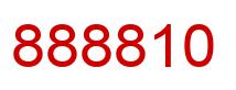 Number 888810 red image