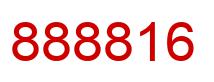 Number 888816 red image