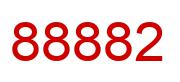 Number 88882 red image