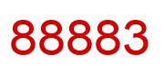 Number 88883 red image