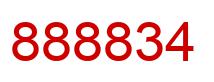 Number 888834 red image