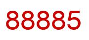 Number 88885 red image