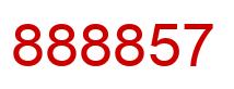 Number 888857 red image