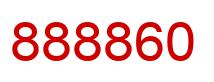 Number 888860 red image