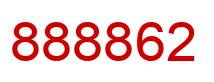 Number 888862 red image