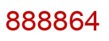 Number 888864 red image