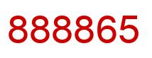 Number 888865 red image